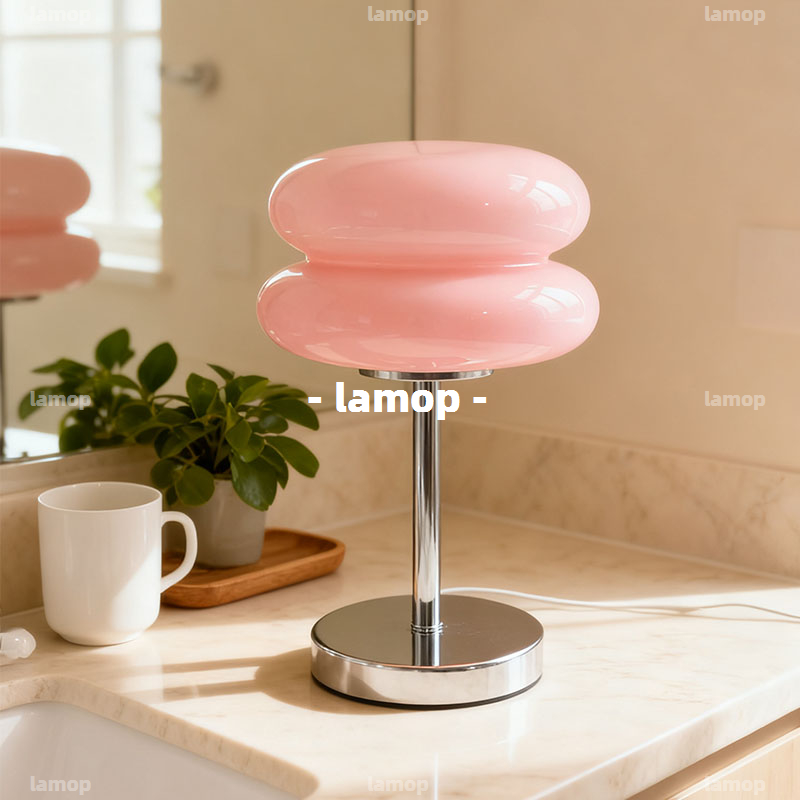 Lighting Decor Bedroom - Krem Rengi Retro Başucu Lambası Orta