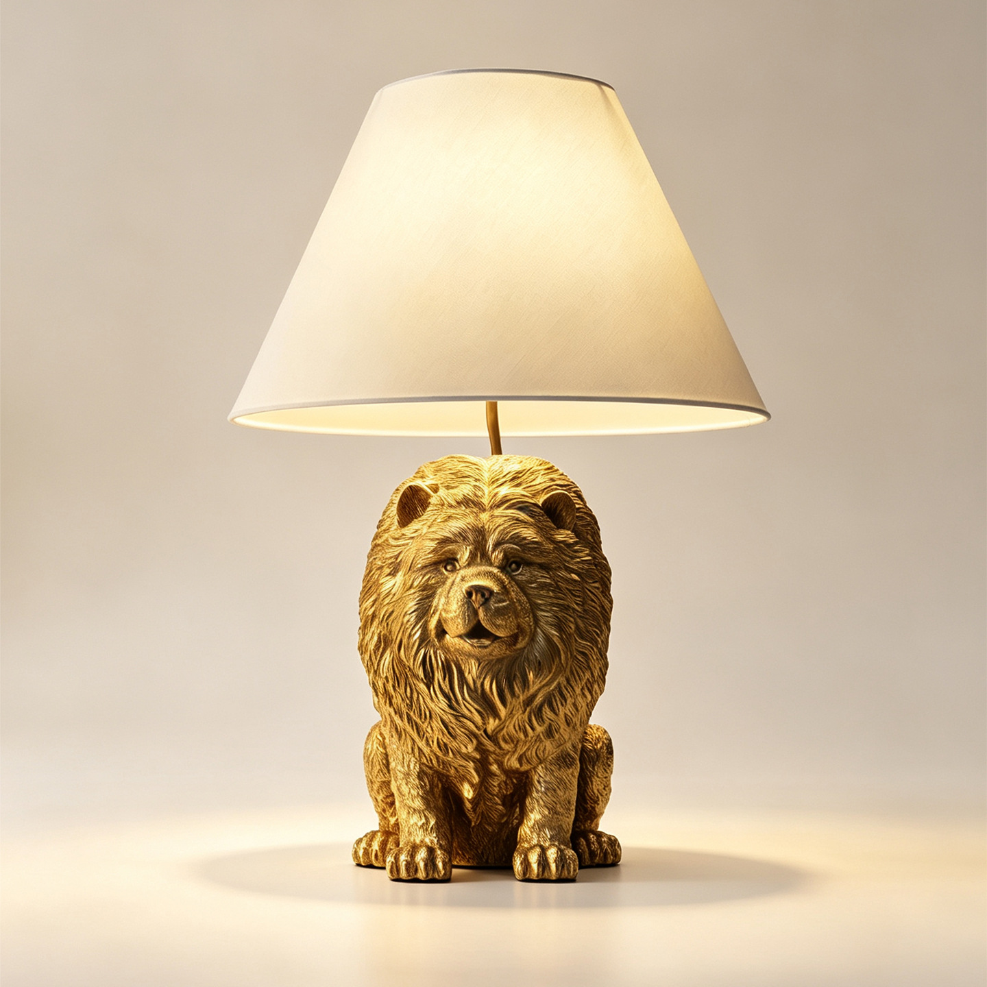 Decor Lighting Lamps - Yaratıcı Chow Chow Hayvan Figürlü Reçine