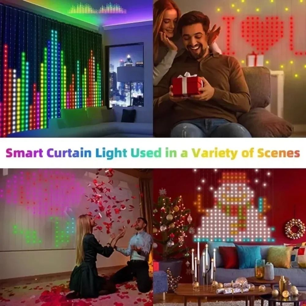 LED Piksel Perde Işıkları, Blu - Lighting Christmas Decor incelemesi ve fiyatı
