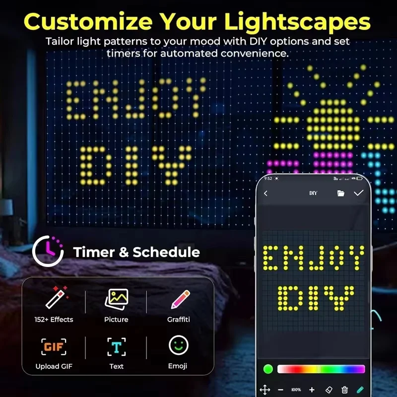 Akıllı LED Perde Işıkları, RGB - Lighting Christmas Decor incelemesi ve fiyatı