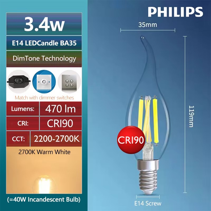 PHILIPS Master LED Mum E14 Fil - Philips Bulb Led Classic incelemesi ve fiyatı