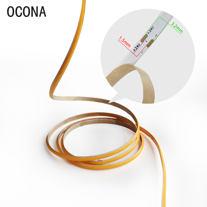 4mm Dar COB LED Şerit Işıklar  - Lighting Mcqueen Bedroom Decor incelemesi ve fiyatı