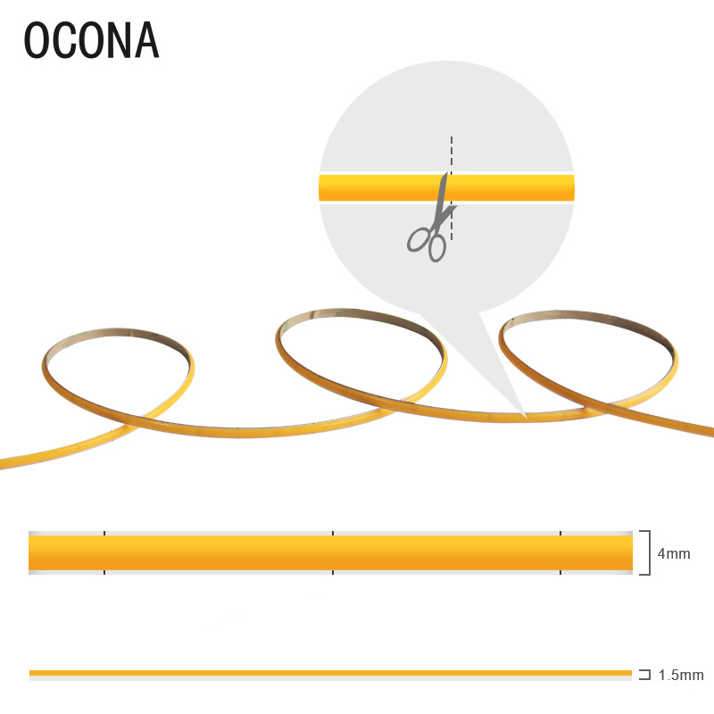 4mm Dar COB LED Şerit Işıklar  - Lighting Mcqueen Bedroom Decor incelemesi ve fiyatı