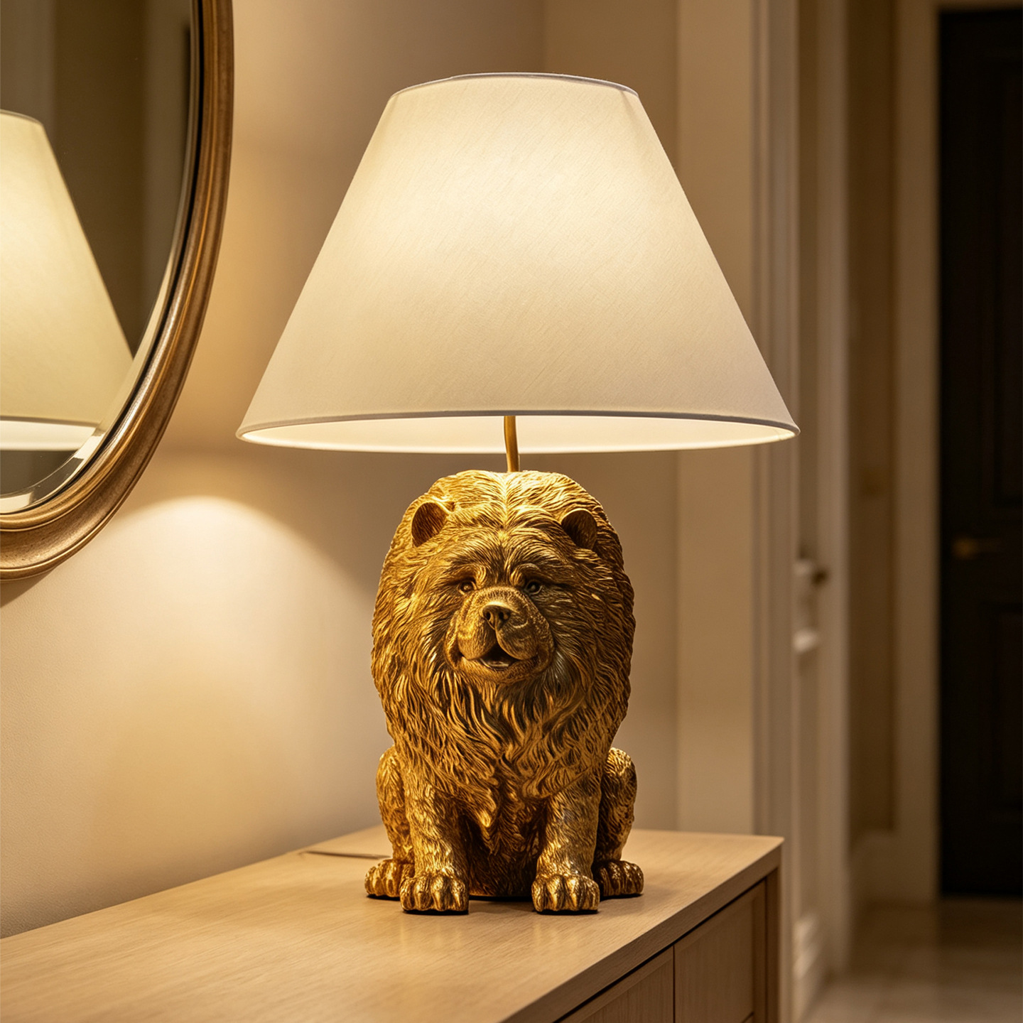 Yaratıcı Chow Chow Hayvan Figü - Decor Lighting Lamps incelemesi ve fiyatı