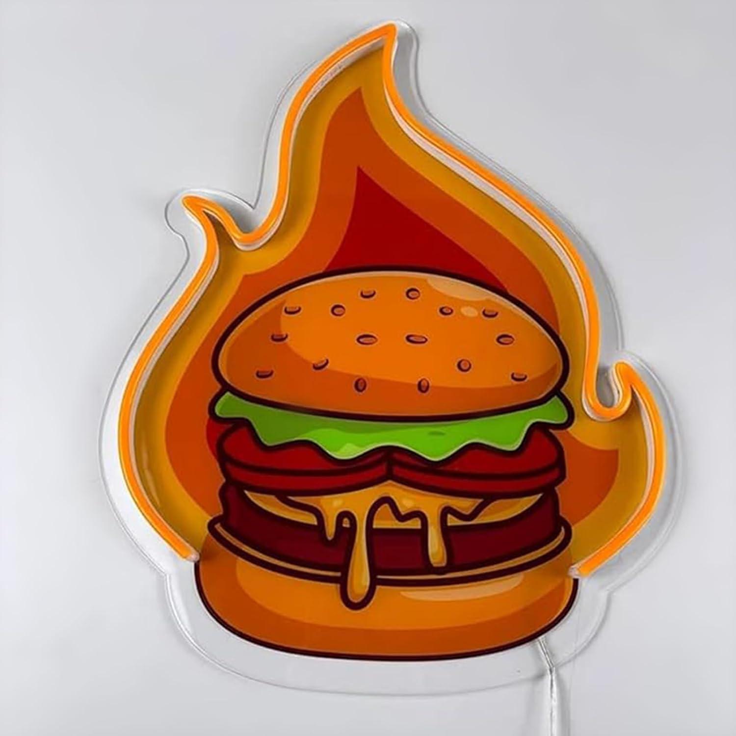 Burger Neon Tabela LED Hamburg - Lighting Decoration Ideas incelemesi ve fiyatı