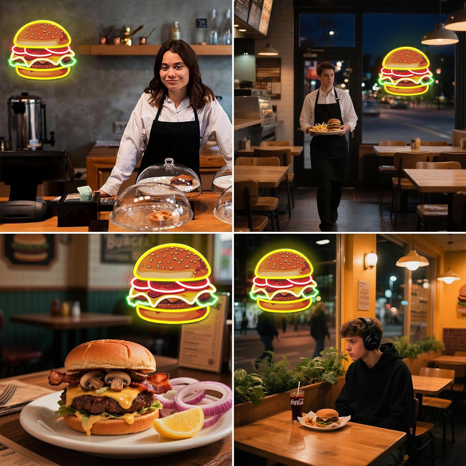 Burger Neon Tabela LED Hamburg - Lighting Decoration Ideas incelemesi ve fiyatı